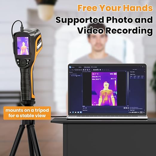 GODIAG Handheld Thermal Imaging Camera - 320x240 TISR & 256x192 IR Resolution, with PC Analysis, Video Recording, 12h Battery Life Thermal Imager with 32GB SD Card