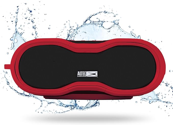 Altec Lansing - BoomJacket Wireless Bluetooth Speaker, Magnetic Waterproof Speaker, IPX7 Outdoor Speaker with 24H Playtime, Portable Speaker with Carabiner, Mountable, Quick Charge