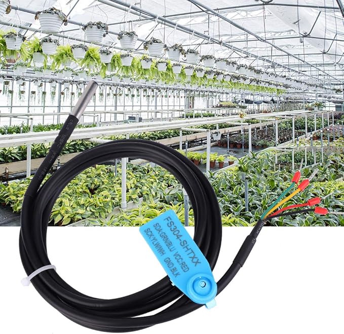 Digital Temperature Humidity Sensor Probe, Waterproof Humidity Sensor, Humidity Monitor with Stainless Steel Case for Farm.(SHT35)