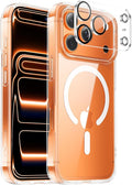 Strong Magnetic for iPhone 17 Pro case [10Ft Military-Grade Protection] Compatible with MagSafe Shockproof Slim Thin Cover case for iPhone 17 Pro 6.3 inch, Translucent