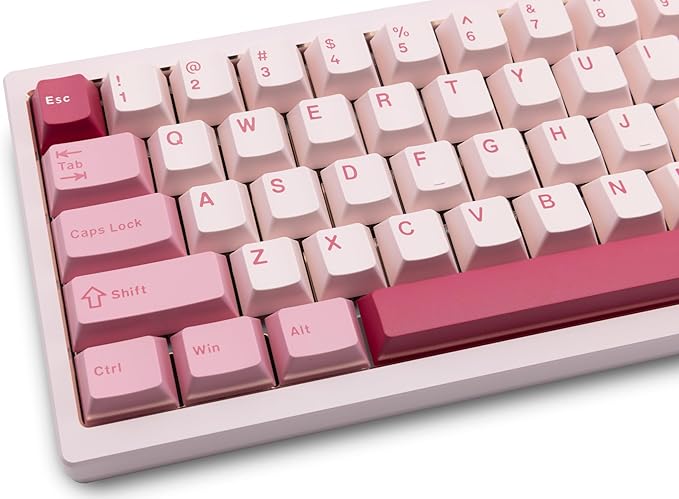 KEEBMONKEY WOBKEY Zen 65 65% Quick Release Wireless Mechanical Keyboard with RGB, CNC Aluminum Case, Hot-Swappable, VIA Support, BT/2.4G/USB-C Gaming Keyboard for Mac/Windows (Ultra Pink Gold)