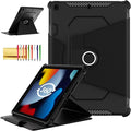 Smart Rotating Case for iPad 9th/8th/7th Generation 10.2" (2021/2020/2019), Techcircle Hybrid TPU+PC Magnetic Cover Soft Bumper [Corner Protection] Slim Folio Shockproof Protective Case-Black