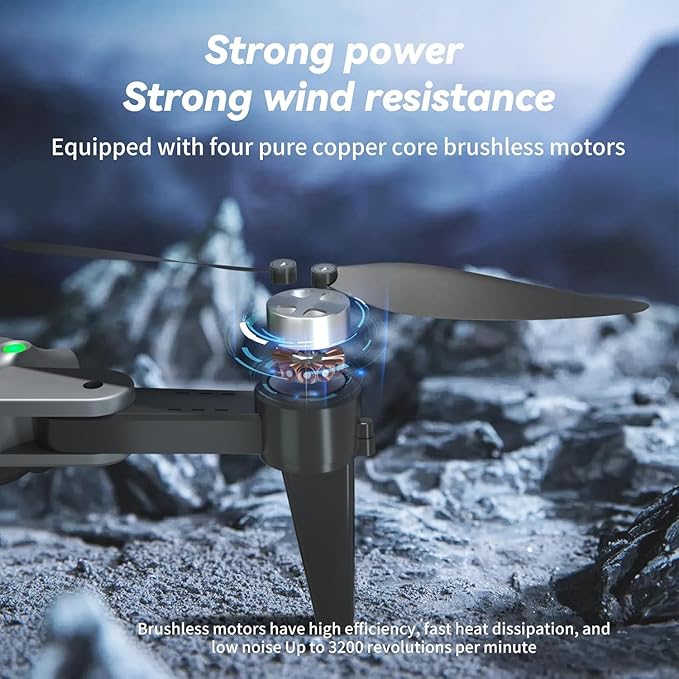 S166 Drone with Camera 4K for Adults, Professional GPS Drone with Auto Return, 4-Way Obstacle Avoidance, Follow Me, 60 Mins Flight Time (3 Batteries), Foldable RC Quadcopter with Case (Standard)