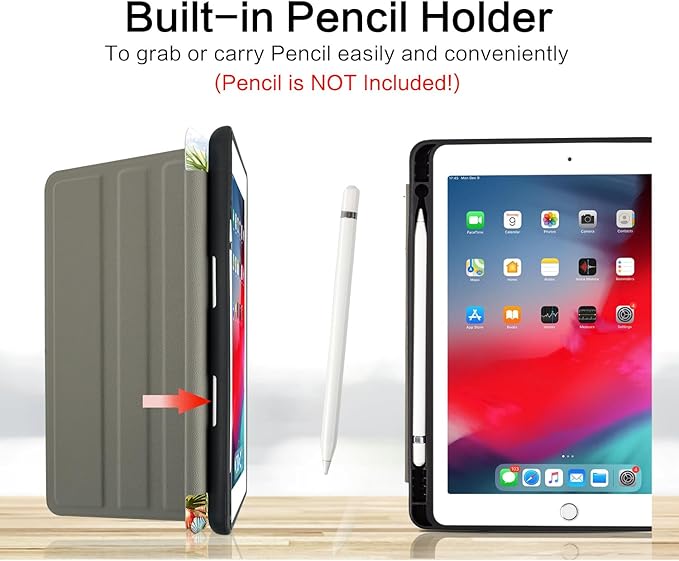 Vimorco for iPad 9th/8th/7th Generation Case 10.2 Inch, for iPad Pro 10.5 Inch Case, for iPad Air 3rd Generation Cases 10.5-inch Pencil Holder/4 Viewing Stands/Typing Stand/Slim, Goldfish as Shark