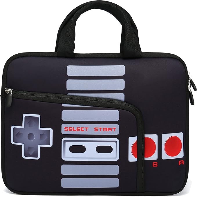 14 15 15.4 15.6 inch Laptop Handle Bag Computer Protect Case Pouch Holder Notebook Sleeve Neoprene Cover Soft Carrying Case with Extra Pockets For Dell Lenovo Toshiba HP Chromebook ASUS Acer(Games)