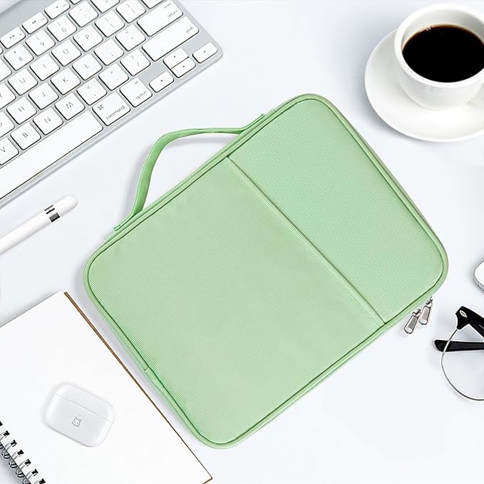 iPad Pro 12.9 Sleeve Carrying Case, Padded Tablet Bag for iPad Pro 13-in (M4), iPad Air 13-in (M2), Surface Pro 9/8, 12.4” Galaxy Tab S8+/S9+ (Mint Green-12.9)
