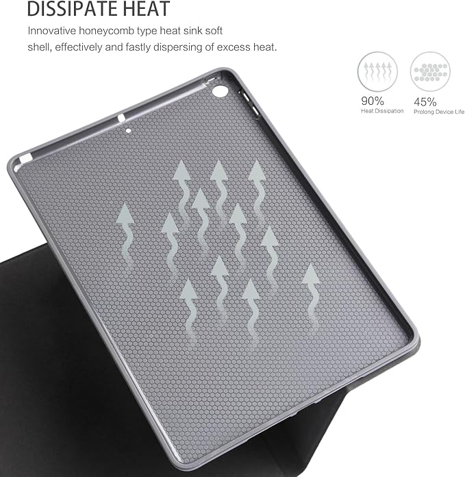for iPad 9th Generation Case, iPad 8th Generation Case, iPad 7th Generation Case,iPad case 9th Generation 10.2 inch Shockproof Protective Multi-Angle Adjustable Stand Auto Wake/Sleep,Flower Garden Cat
