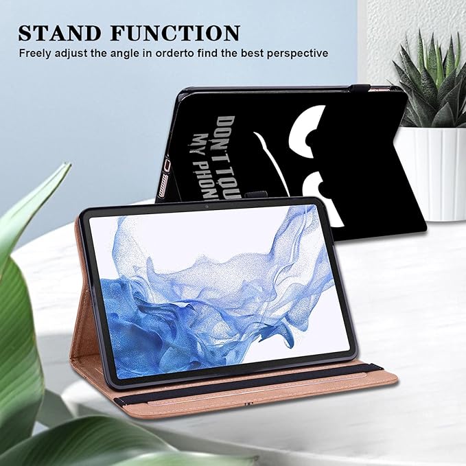 Case for iPad mini 5 (2019)/ iPad mini 4 / iPad mini 3/2/1 Case,PU Leather Flip Stand Card Slots Shockproof Cover with Pencil Holder - Don't Touch