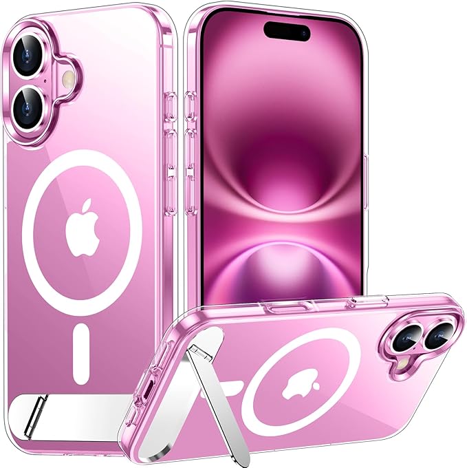 Magnetic Compatible with iPhone 16 Case, [Built-in Invisible Kickstand][Compatible with MagSafe] [Military Grade Shockproof] Slim Thin Phone Case for iPhone 16 6.1"