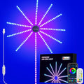 Smart Firework LED Lights Indoor, Music Sync LED Firework Lights with Firework Launch Effect, App and Remote Control, 11pcs LED Strip Lights with RGB Color Changing for Room, Festival Decor
