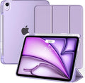 TiMOVO Case for iPad Air 11 Inch M4 2026/M3 2025/M2 2024, iPad Air 5th Generation 2022/4th Gen 2020 10.9 Inch with Pencil Holder, Stand Cover with Translucent Back, Auto Wake/Sleep, Taro Purple