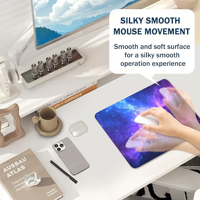 Mouse Pad for Gaming & Office - (11.8"×9.8") Small Desk Mat with Smooth Surface and Stylish Design for PC, Home Office Decor and Work