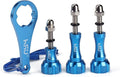 HSU Aluminum Thumbscrew Set + Wrench for Gopro Hero 13, 12, 11, 10, 9, 8, 7, 6, 5, 4, 3, Gopro Session, AKASO Campark and Other Action Cameras (Blue)