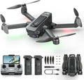 WeFone WF20 Drone with 1080P FPV Camera for Beginners, Foldable RC Quadcopter with Brushless Motor, Headless Mode, Adjustable Speed, One Key Take-off/Landing, Flight Path, 2 Batteries, Black