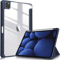 Fintie Hybrid Slim Case for iPad Pro 11-inch (4th / 3rd Generation) 2022/2021 - [Built-in Pencil Holder] Shockproof Cover w/Clear Transparent Back Shell, Also Fit iPad Pro 11" 2nd Gen, Navy