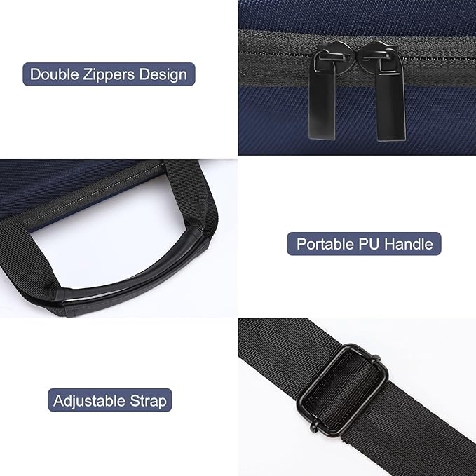 MOSISO Laptop Bag for Men,15-16 inch Computer Bag Compatible with MacBook Air 15 inch/Pro 16 inch, HP, Dell, Lenovo, Asus, Acer, Hard Shell Laptop Case with Front Pocket&Shoulder Strap, Navy Blue