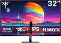 KTC 32 Inch 2K 120Hz Computer Monitor, IPS QHD 2560 x 1440p Monitor with Ultra-Thin Bezels, HDR10, Adaptive Sync, HDMI/Display Ports, Tilt Adjustable, Eyecare, for Office and Casual Gaming, H32T13