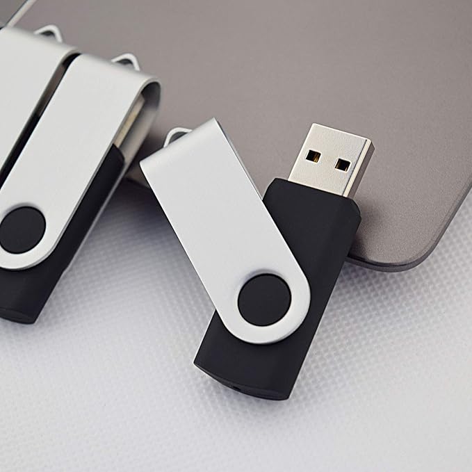 KOOTION 50pcs 16 GB USB Flash Drive 16gb Bulk Flash Drives 50 Pack Thumb DriveSwivel Memory Stick Jump Drive, Black