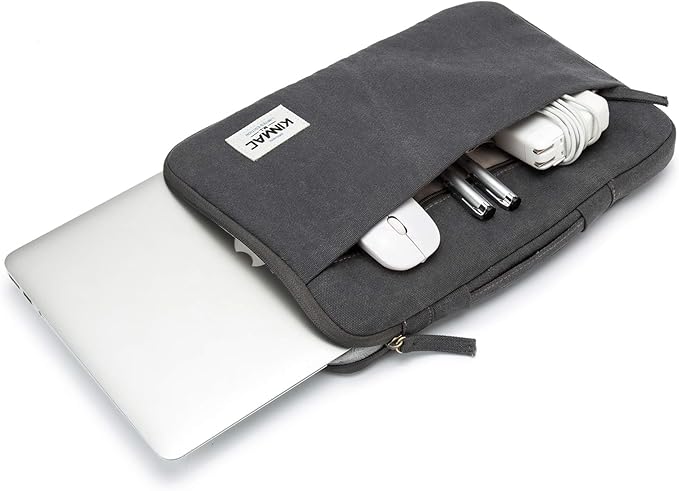 Kinmac 360° Protective Laptop Sleeve Case Bag Cover with Handle for MacBook Pro 16 inch,16 inch HP,Lenovo,Dell,ASUS,Acer Ultrabook and Business Laptop (Grey)