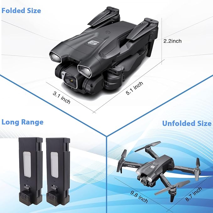 MOCVOO Drone with Camera for Adults, 1080P HD Mini FPV Drones for Kids Beginners, Foldable RC Quadcopter Toys for Boys Girls with Altitude Hold, 3D Flip, 3 Speeds, Headless Mode, Carrying Case
