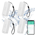 Smart Hygrometer Thermometer: Waterproof Humidity and Temperature Sensor Gauge with App Alert Notification, Indoor and Outdoor Self Magnet WiFi Temperature Sensor, Compatible with Alexa (4 Pack)