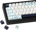 134 Keys PBT Keycaps - Dye-Sublimation Japanese Kanagawa Theme Keycaps, Cherry Profile Blue and White Cute Keycap Set Compatible with Cherry Gateron Mechanical Gaming Keyboards