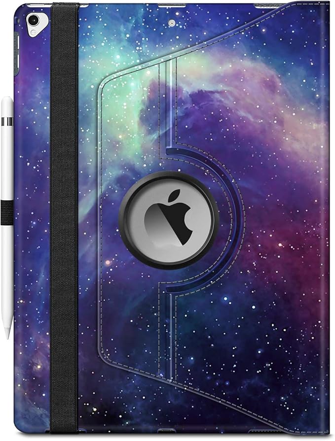 Fintie Rotating Case - 2017/2015 iPad Pro 12.9 inch (Old Model) 1st & 2nd Gen Case, 360 Degree Swiveling Stand Protective Back Cover, Supports Auto Wake/Sleep, Galaxy