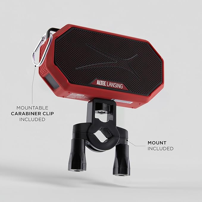 Altec Lansing Portable Bluetooth Speaker HYDRAMINI 2.0, IP67 Waterproof, Portable Speaker, 12h Playtime, Wireless Pairing, USB-C Quick Charge, Magnetic Bluetooth, Voice Assistant Integration
