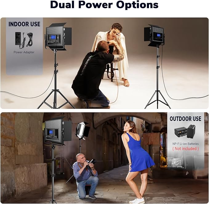 Pixel K80 Bi Color Photography Lighting with Remote, 2-Pack 45W 3200K-5600K Dimmable LED Video Light, Panel Light for Studio/Gaming/Streaming/YouTube/Videography/Film/Video Recording