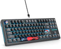 Owpkeenthy 75% Gasket Mounted Mechanical Gaming Keyboard Hot Swappable, Wired 87 Keys South-Facing RGB Keyboard with Quiet Linear White Switch Cherry Keycaps for Win mac (Black)