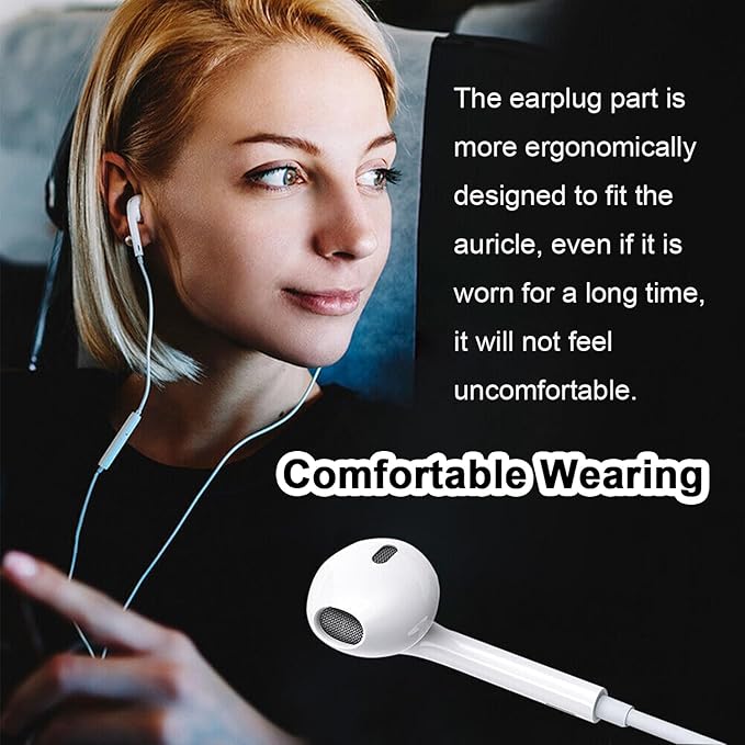USB C Headphones for iPhone 17 16 15, Type C Earphones with Mic & Remote Control Noise Cancelling, Wired Ear Buds USB-C HiFi Bass Earphones for iPhone 17/16/15 Pro Max, for iPad Pro, Most USB C Jack