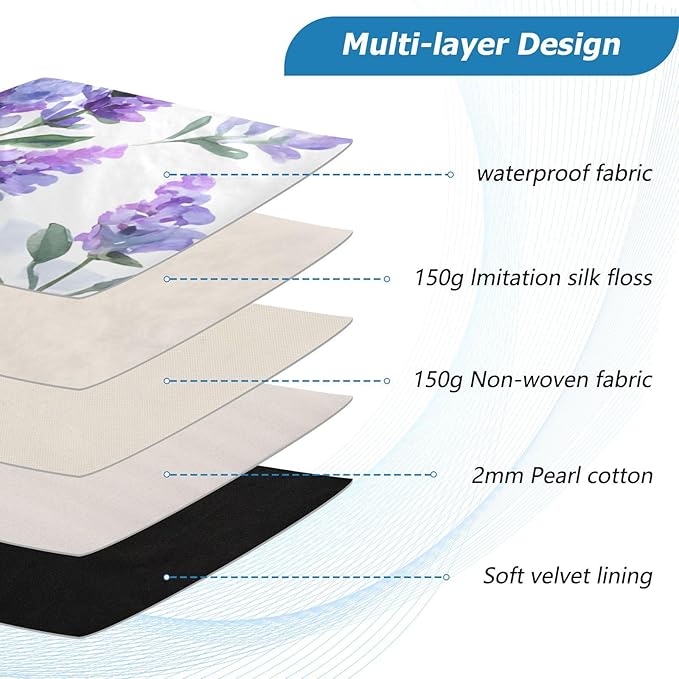 Lavender Laptop Case Sleeve, Butterfly Lavender Pattern Purple Shockproof Protective Computer Carrying Cover, Briefcase Handbags 15-16inch Laptop Sleeve Bag