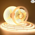 COB LED Strip Lights DC 12V LED Lights Flexible Super Bright LED Strips, 9W/m 2x16.4FT Warm White 3000K CRI 90+,480LEDs/m High Density Uniform Light for Home Room Decor