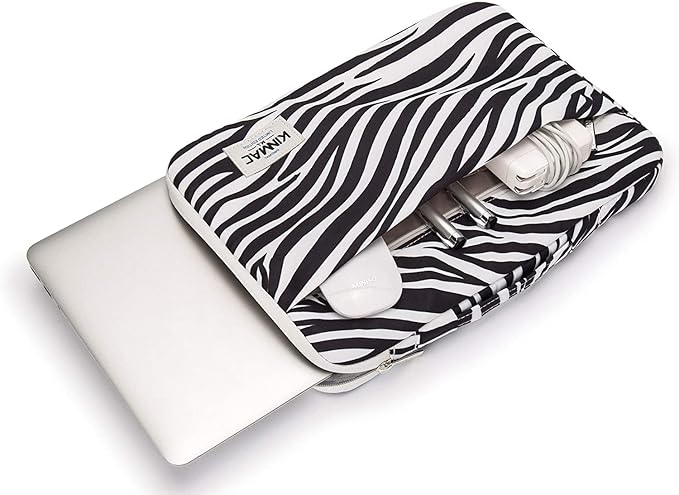 Kinmac 360° Protective Laptop Sleeve Case Bag Cover with Handle for MacBook Pro 16 inch,16 inch HP,Lenovo,Dell,ASUS,Acer Ultrabook and Business Laptop (Zebra)