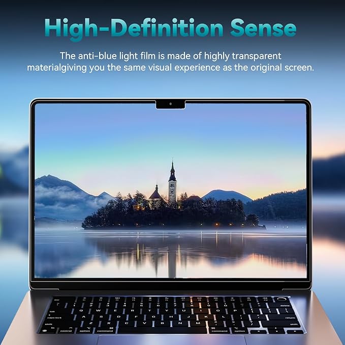 Mamol 2 Pack Anti Blue Light Screen Protector for MacBook Air 15 Inch (2023-2026, M2 M3 M4 M5), Eye Protection, Anti Glare