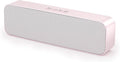 Computer Speaker for Desktop,Rechargeable PC Speaker,Small Computer Soundbar with Stereo & Bass,3.5mm Aux-in,Bluetooth,TF Port,Loud Volume for Web Conferences,Teacher,Music (Pink)