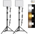 30W Upgraded Photography Lighting Kit, Anautin 2-Pack LED Video Lighting for Video Recording, 3700Lux Studio Lights with Tripod Stand for Photography, Streaming, Gaming, Podcast, Filming, Vlogging