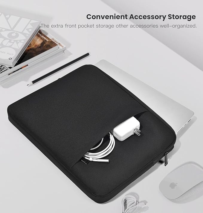 14 inch 360° Protective Laptop Sleeve for 2026 2025 MacBook Pro 14 inch M5 M4 M3 M2 M1 Pro/Max A3427 A3401 A3112 A3185 A2442 A2779 A2918,Shockproof Water-Resistant Case Bag Cover w/Accessory Pocket