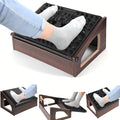 Ergonomic Foot Rest, 4 Adjustable Height Foot Stool,Footrest Under Desk， Flip Over Office Desk Foot Rest, Improving Posture, Promoting Blood Circulation（Espresso）