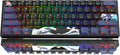 Womier 60% Percent Keyboard Gaming, WK61 V2 Creamy Mechanical Wired Keyboard Anime, Hot-Swappable RGB Key Board with PBT Keycaps for Windows PC Gamers - POM Linear Red Switch(Black Kanagawa)