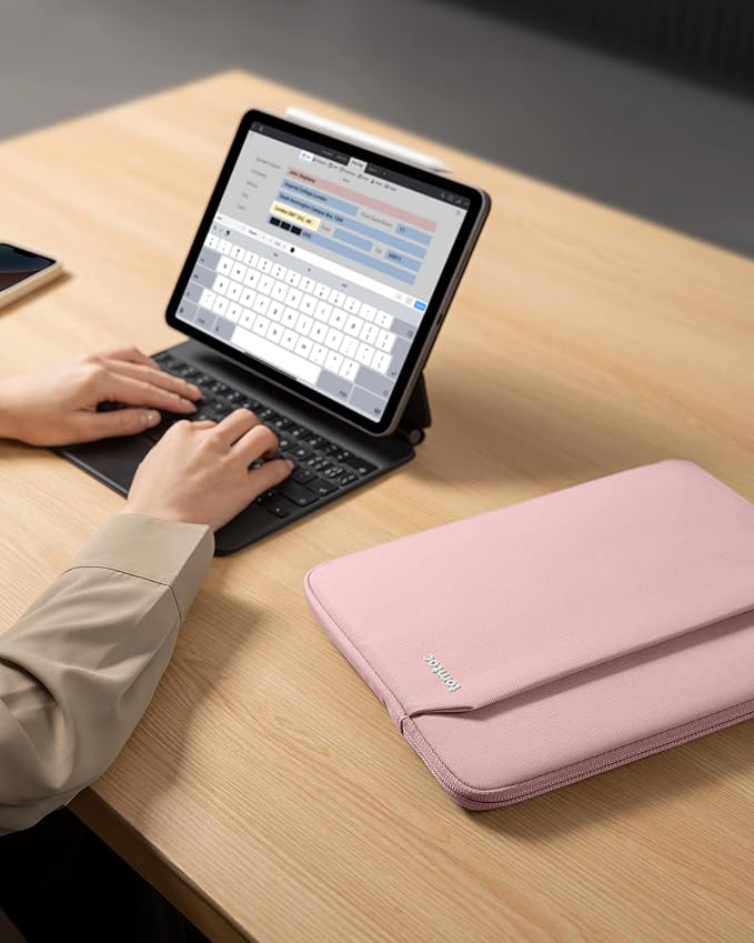 tomtoc 11 Inch Tablet Case Sleeve for 2026 iPad Air M4&M3, 2025 iPad Pro M5/M4, iPad (A16), Galaxy Tab S11/A11+, Fits Magic Keyboard and Smart Keyboard Folio