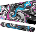 Rcege Large Mouse Pad for Desk - Gaming Mouse Pad with Stitched Edges, Anti-Slip Base for Keyboard and Mouse(Abstract Purple, 23.6L x 11.8W inches)