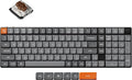 Keychron K17 Max 96% Layout Ultra-Slim Wireless Custom Mechanical Keyboard, QMK/VIA Programmable Bluetooth/2.4 GHz/Wired with NKRO White Backlit, Low Profile Gateron Brown Switch for Mac Win Linux