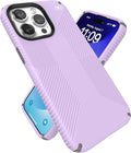 Speck iPhone 15 Pro Max Case - Built for MagSafe, Drop Protection Grip - Scratch Resistant, Soft Touch, 6.7 Inch Phone Case - Presidio2 Grip Spring Purple/Cloudy Grey/White