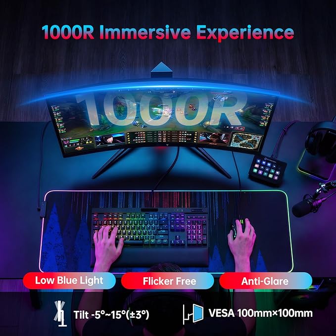 KTC 27 Inch 240Hz Curved Gaming Monitor, 2K QHD 2560x1440P Computer Monitor with 1000R, 2500:1 Contrast, Adaptive Sync, DP 1.4, HDMI 2.0, VESA, Tiltable, H27S25E