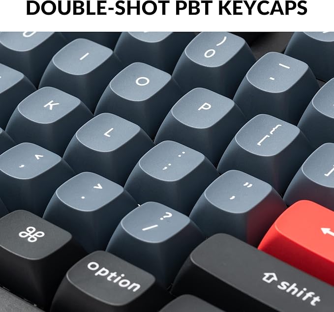 Keychron V6 Wired Custom Mechanical Keyboard, Full-Size QMK/VIA Programmable Macro with Hot-swappable Keychron K Pro Red Switch Compatible with Mac Windows Linux (Frosted Black-Translucent)