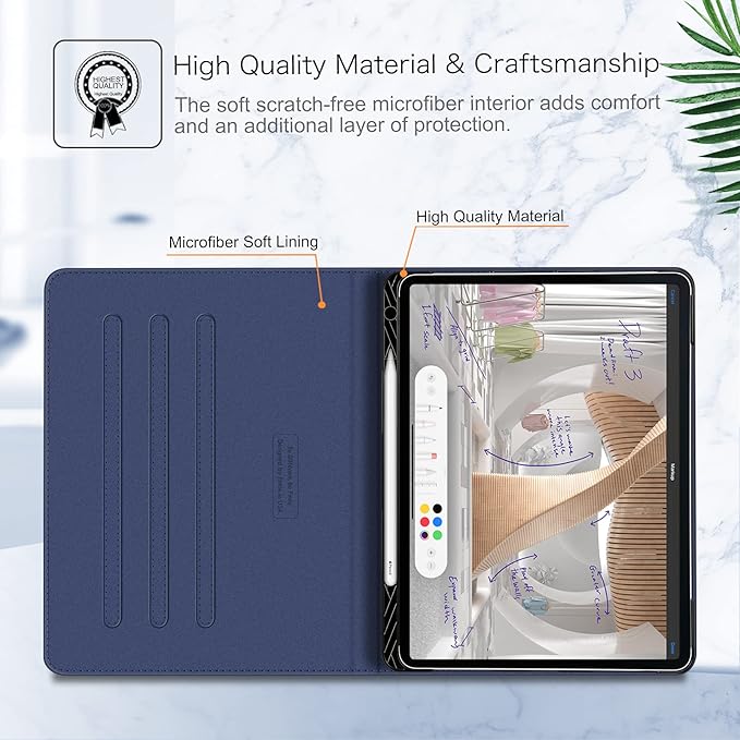 Fintie Folio Case for iPad Pro 12.9" 6th Generation 2022, Multi-Angle Smart Stand Cover w/Pencil Holder & Pocket, Also Fit iPad Pro 12.9 2021 5th & 2020 4th & 2018 3rd Gen, Starry Sky