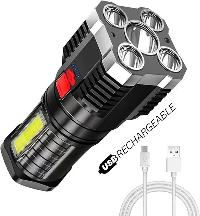 Falcon 4K Drone with Camera | Quadcopter Drones for Kids Falcon Drone for Adults, Beginner Drone and Pros and TetraBeam Rechargeable Tactical Flashlight with Advanced COB LED Tech – USB Rechargeable