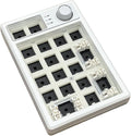 Wireless Mechanical Numpad Barebones Kit, Gasket Programmable Macro Numeric Keyboard DIY, 19-Key Custom Number Pad with Metal Volume Knob, Hot Swappable, RGB Backlit, NKRO for Win/Mac, White