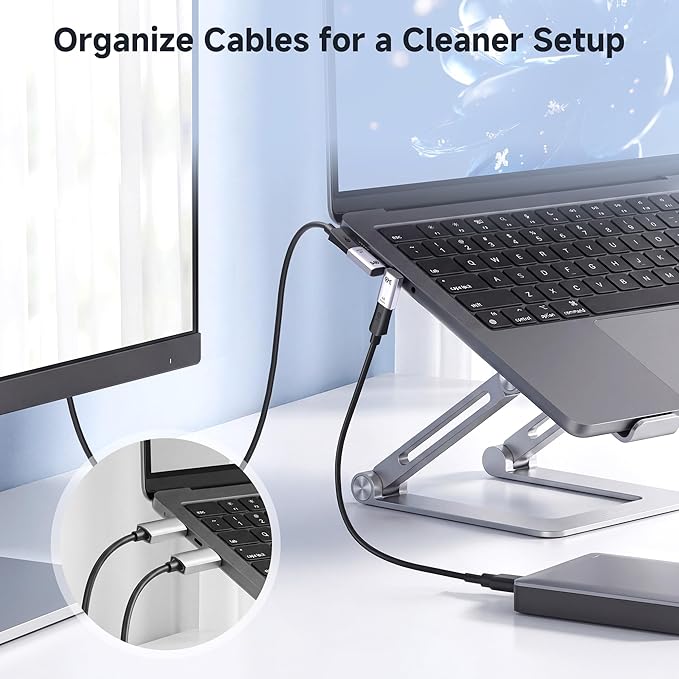 Cable Matters Combo-Pack 40Gbps Right Angle USB-C Adapter Kit, Up to [4K@240Hz Video, 240W Charging, 40Gbps Data Transfer] 90 Degree USB C Adapter, Compatible with Thunderbolt 4, iPhone 16, Steam Deck